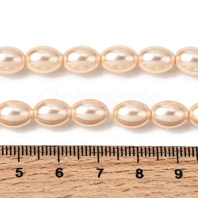 Electroplated Shell Pearl Beads Strands BSHE-B008-07C-1