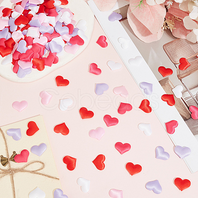 500Pcs 5 Colors Polyester Sponge Heart Shaped Confetti for Party Decoration DIY-CY0003-21A-1