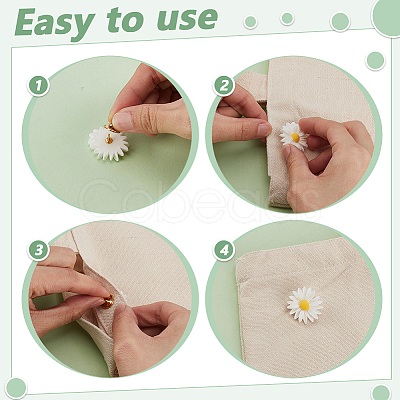 24Pcs 12 Style Resin & Alloy Brooches JEWB-GA00007-1