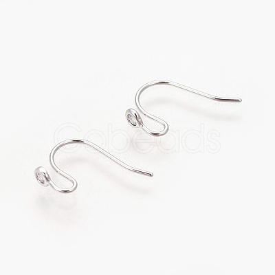 Brass Micro Pave Cubic Zirconia Earring Hooks KK-F784-21P-NF-1