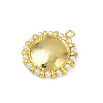 Brass Plastic Pearl Pendants KK-M322-49G-1
