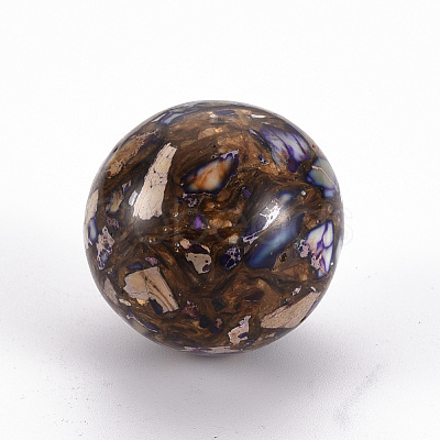 Assembled Natural Bronzite and Synthetic Imperial Jasper Beads G-N330-026B-1