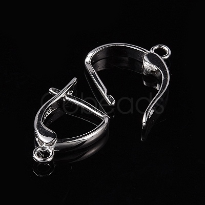 Anti-Tarnish Rhodium Plated 925 Sterling Silver Leverback Earrings STER-K168-003P-1
