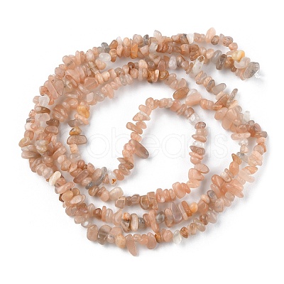 Natural Sunstone Beads Strands G-G0003-B11-1