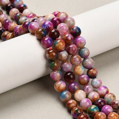Natural White Jade Beads Strands G-Z097-A01-6mm-A-1