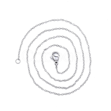 Non-Tarnish 304 Stainless Steel Cable Chains Necklace for Men Women NJEW-N050-A02-S12-1