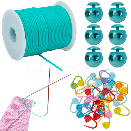 30Pcs Eco-Friendly ABS Plastic Knitting Crochet Locking Stitch Markers Holder IFIN-SC0001-96D-1