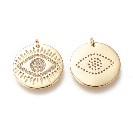 Brass Micro Pave Clear Cubic Zirconia Pendants LS-KK-M209-10G-1