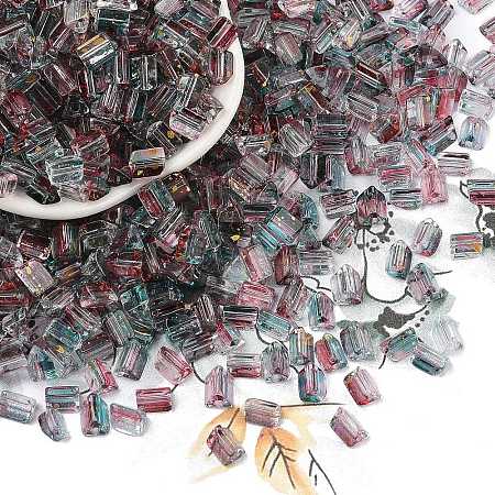Transparent Spray Painted Glass Seed Beads SEED-L011-10A-03-1
