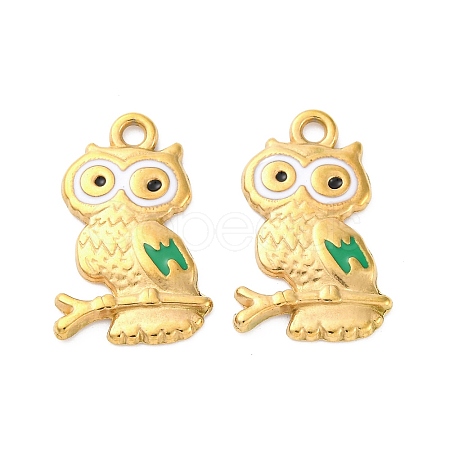 304 Stainless Steel Enamel Pendants STAS-B085-23G-1