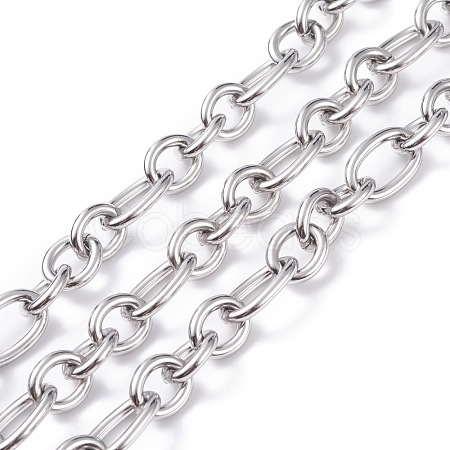 Tarnish Resistant 304 Stainless Steel Oval Link Chains CHS-C002-01P-1
