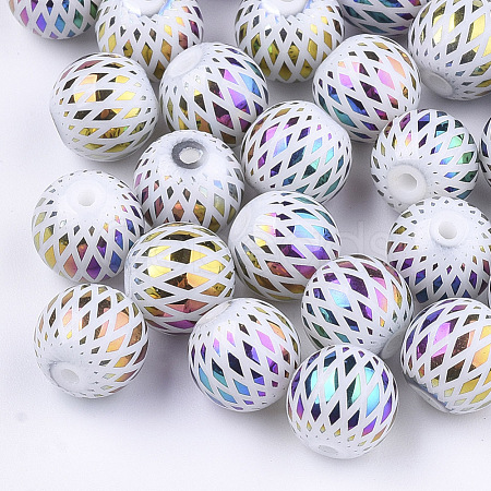 Electroplate Glass Beads EGLA-S178-07E-1