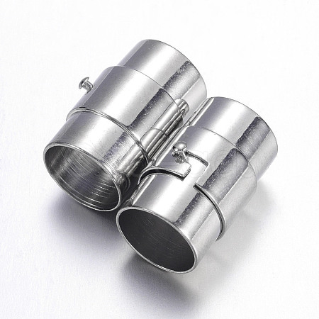 Brass Locking Tube Magnetic Clasps X-KK-Q090-N-1