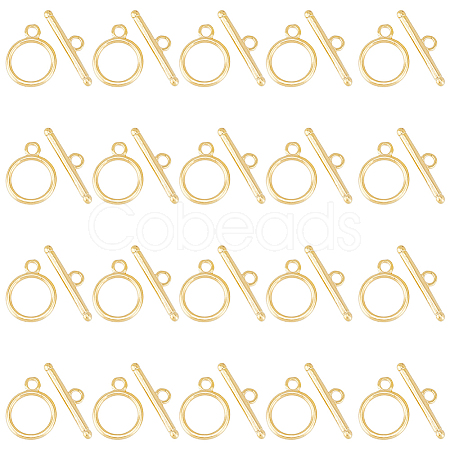 20 Sets Eco-friendly Brass Toggle Clasps KK-DC0002-29-1