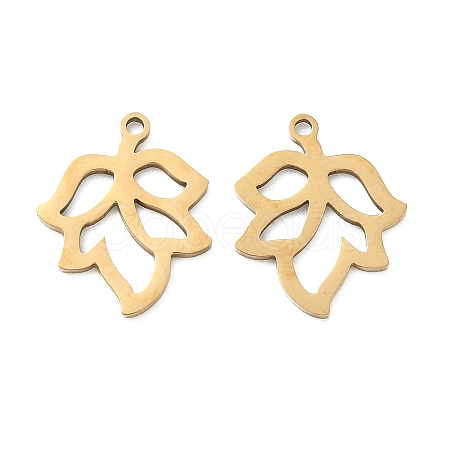 Hollow 201 Stainless Steel Pendants STAS-F337-10D-G-1