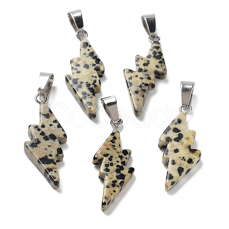 Natural Dalmatian Jasper Pendants G-C057-01P-05-1