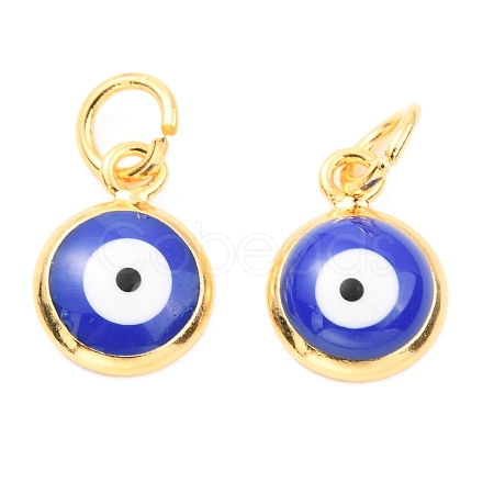 Brass Enamel Charms ZIRC-J025-71G-A01-1