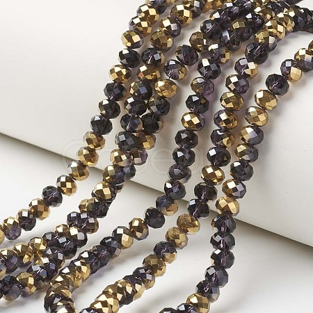 Electroplate Transparent Glass Beads Strands EGLA-A034-T2mm-O16-1