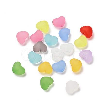 Frosted Opaque Acrylic Beads MACR-F084-07-1