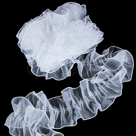 1Pc Organza Pleated Lace Trim Ribbon OCOR-HY0001-33B-1