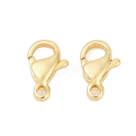 Brass Lobster Claw Clasps KK-P302-17G-1