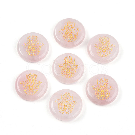 Natural Rose Quartz Cabochons G-N345-06G-1