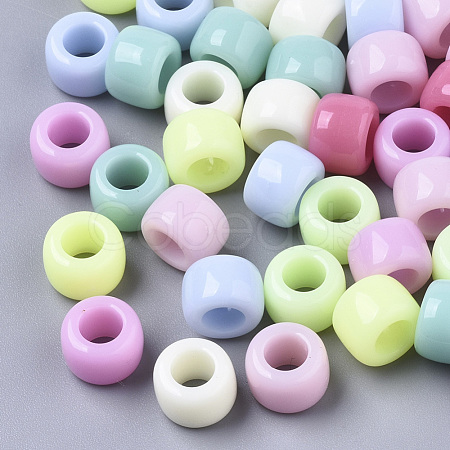 Opaque Acrylic European Beads X-SACR-N009-17-1