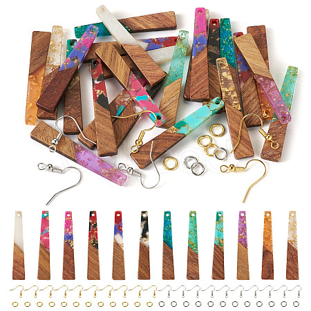 DIY Trapezoid Dangle Earrings Making Kit DIY-TA0009-05-1