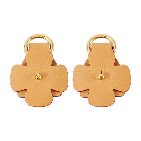 Flower Cowhide Suspension Clasps FIND-TAC0036-055G-01-1