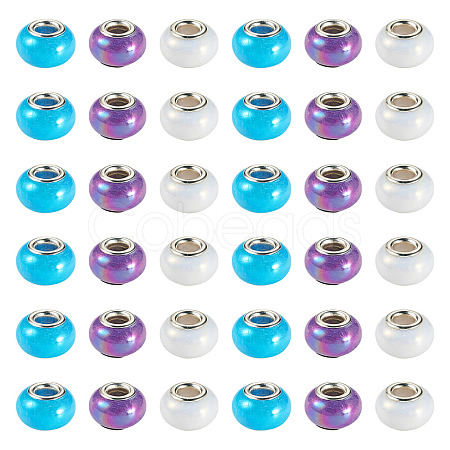 150Pcs Opaque Resin European Beads RESI-TA0004-72A-1