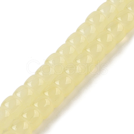 Baking Plating Glass Beads Strands GLAA-H036-01F-1