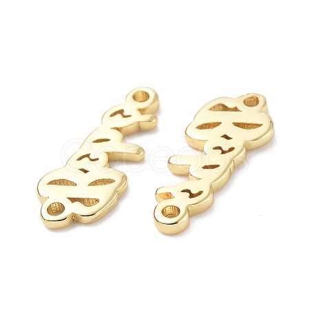 Eco-Friendly Rack Plating Brass Connector Charms KK-F845-07G-1