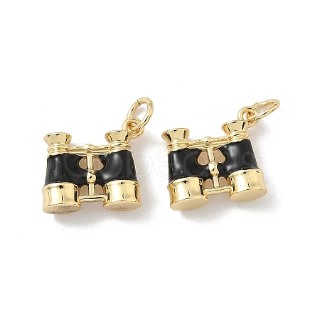Brass Enamel Pendants KK-P325-23G-01-1