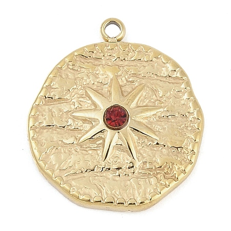 304 Stainless Steel Rhinestone Pendants STAS-L022-479G-02-1
