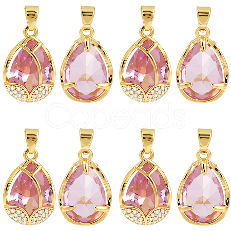 8Pcs Glass Pendants KK-BBC0020-79-1