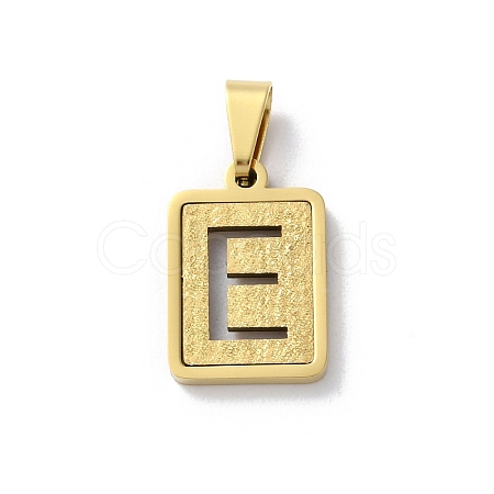 304 Stainless Steel Alphabet Pendants STAS-S152-01G-E-1