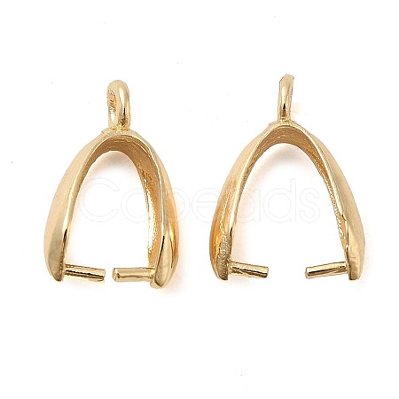 Rack Plating Brass Ice Pick Pinch Bails LS-KK-Z030-05E-G-01-1
