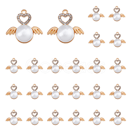 40Pcs Alloy Rhinestone Pendants FIND-DC0002-97-1