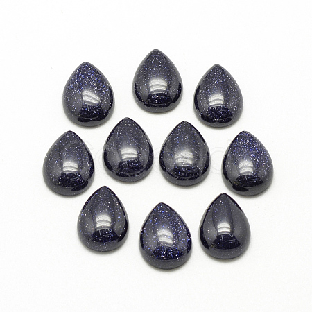Synthetic Blue Goldstone Cabochons G-R417-13x18-34-1