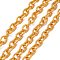 3.28 Feet Aluminium Cable Chains, Unwelded, Oval, Gold, 21x16x4mm