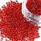 12/0 Grade A Round Glass Seed Beads, Silver Lined, Orange Red, 12/0, 2x1.5mm, Hole: 0.3mm, about 30000pcs/bag