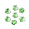 Transparent Glass Beads, Faceted, Plum Blossom, Pale Green, 10x10x7mm, Hole: 1mm