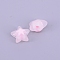 Transparent Acrylic Beads, Frosted, DIY Accessories, Clear, Star, Lavender Blush, 16x16.5x9.5mm, Hole: 2.5mm