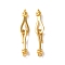 Brass Hook and S-Hook Clasps, Real 18K Gold Plated, 33mm, Hole: 1.4mm