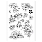 PVC Plastic Stamps, for DIY Scrapbooking, Photo Album Decorative, Cards Making, Stamp Sheets, Flower Pattern, 16x11x0.3cm