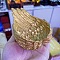 Resin Feather Wing Crystal Ball Display Pedestal, for Home Office Desktop Decoration, Gold, 11.5x7.8cm