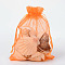 Organza Gift Bags with Drawstring, Wedding Party Christmas Favor Gift Bags, Organza Pouches for Potpourri, Orange Red, 20x15cm