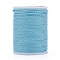 Round Waxed Polyester Cord, Taiwan Waxed Cord, Twisted Cord, Sky Blue, 1mm, about 12.02 yards(11m)/roll