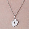 Non-Tarnish 201 Stainless Steel Foot Print Pendant Necklace, Stainless Steel Color, 17.72 inch(45cm)