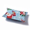 Paper Pillow Boxes, Candy Gift Boxes, for Wedding Favors Baby Shower Birthday Party Supplies, Light Sky Blue, Santa Claus Pattern, 3-5/8x2-1/2x1 inch(9.1x6.3x2.6cm)